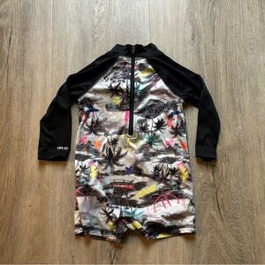 Long sleeve one piece bathing suit with spf Hurley 12 months